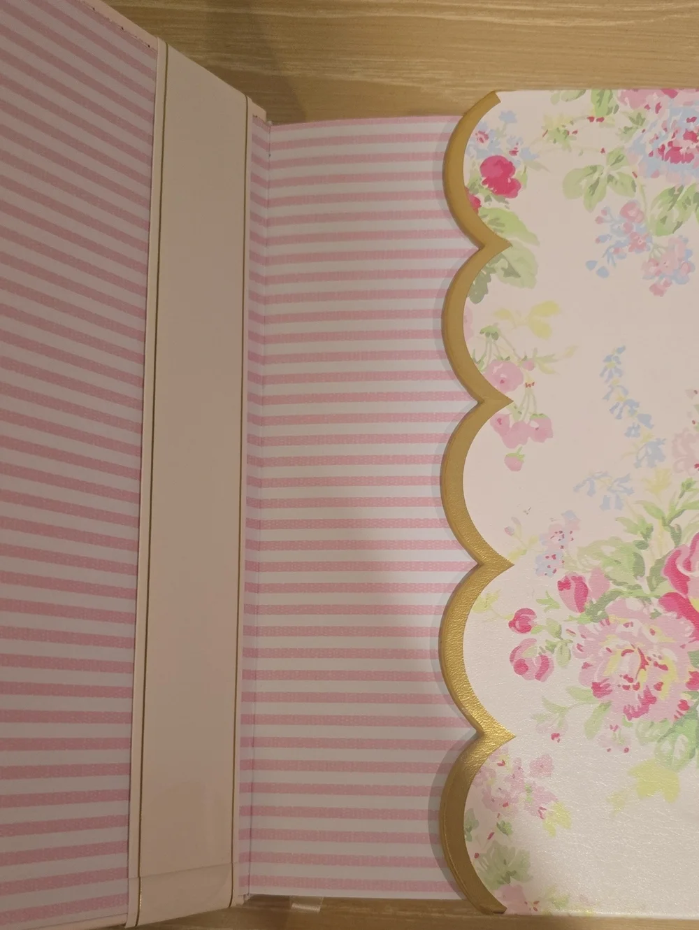 Laura Ashley Pink Floral Scalloped Edge Journal Nwt